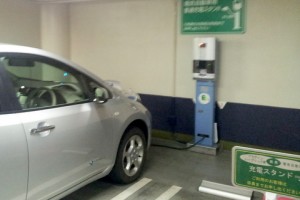 エンゼルパーク駐車場の充電スポット